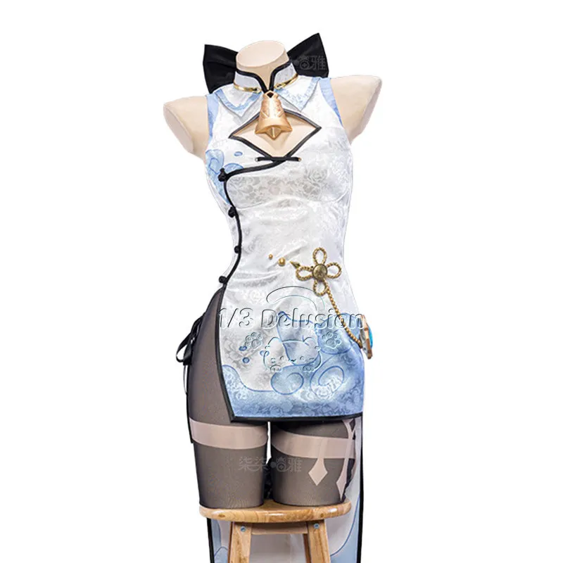 

Genshin Impact Ganyu Cheongsam Cosplay Costume Chinese Style Fan Art Qipao Cosplay Outfit Genshin Impact Full Set 1/3 Delusion