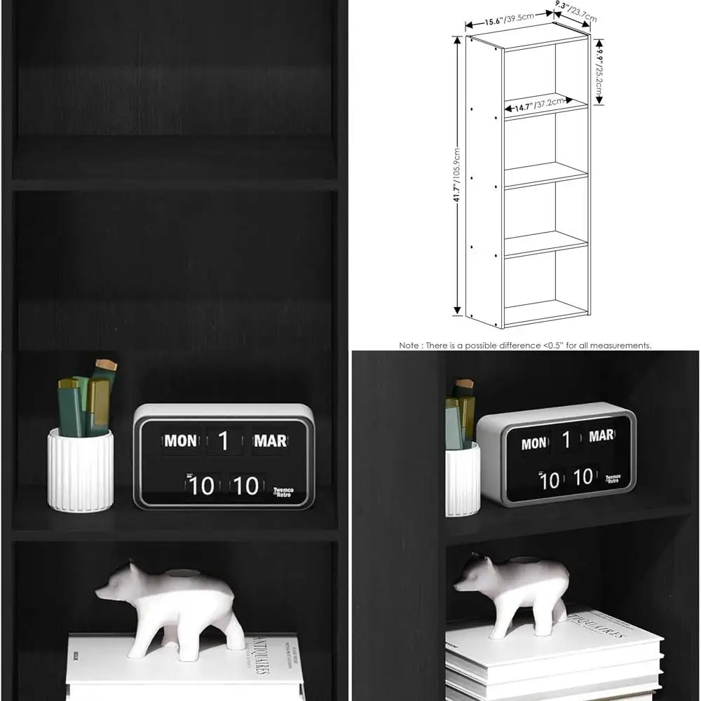 

4-Shelf Blackwood Bookcase for Storage and Organization