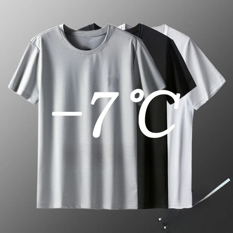 

Ice Silk ort Sve T-irt Men's Qui Dry Thin Loose Me Ultra Thin Air Conditioner irt Summer Faion Modal Top