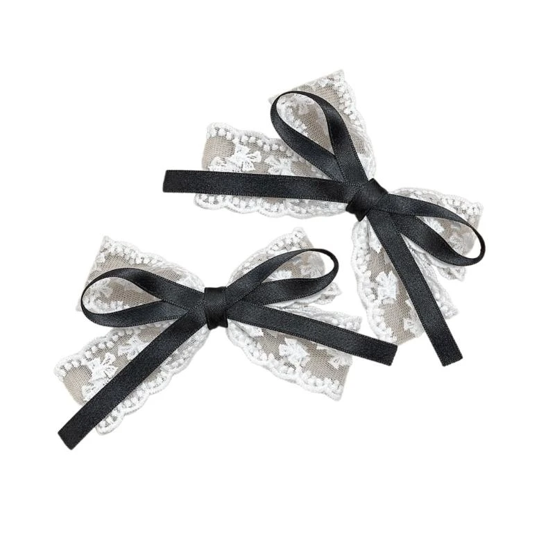 

Bow Elegant Hairclip Lace Sweet Balletcore Clip Girl Headwear Headdress 15UB