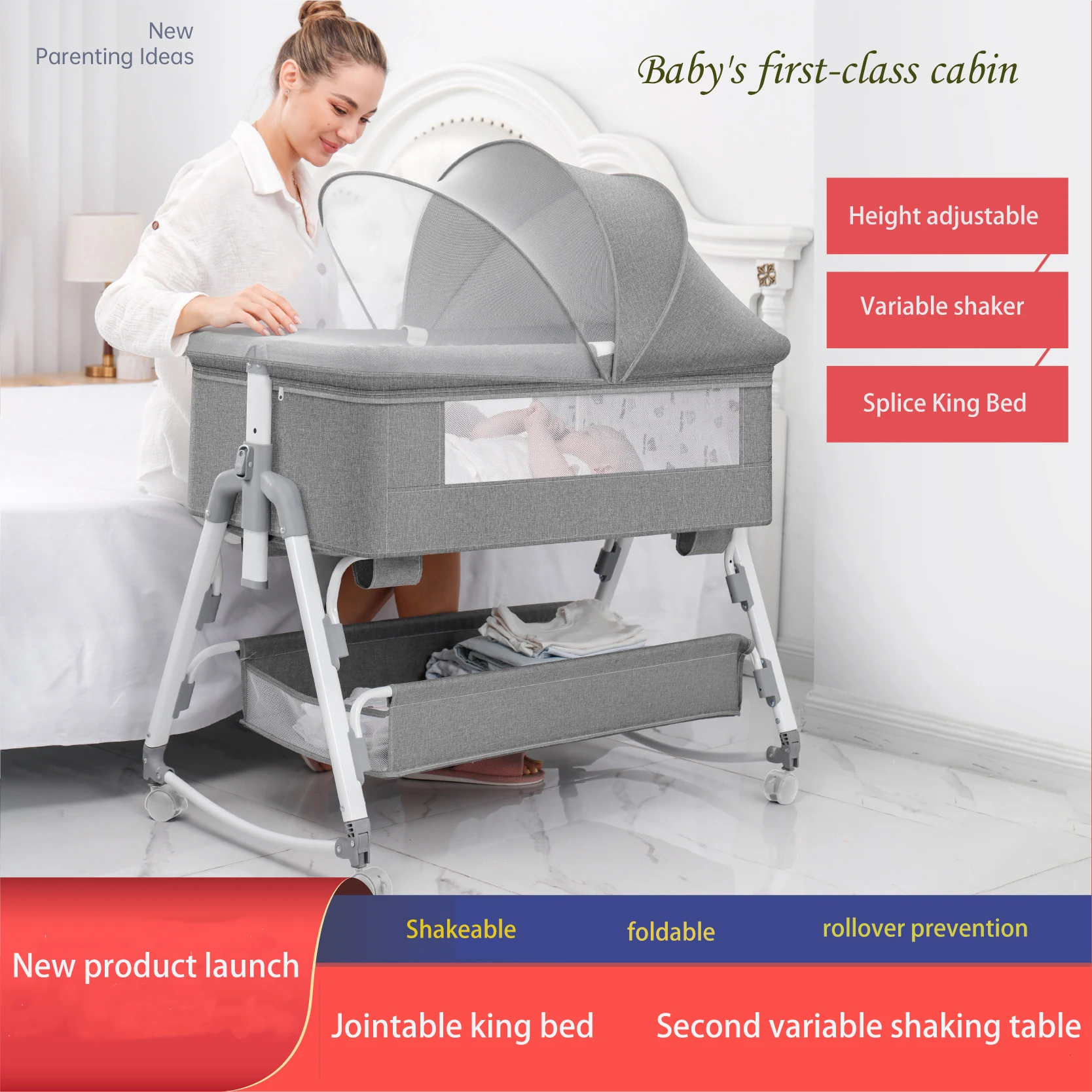 Multifunctional Newborn Baby B - Bassinet Bedside Sleeper ulasan dan harga