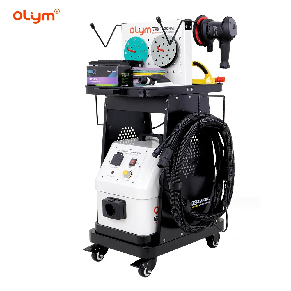 HONGMAI Electric Dust Free Dry Sanding Sander Machine For Cars Paint Polishing Extractor