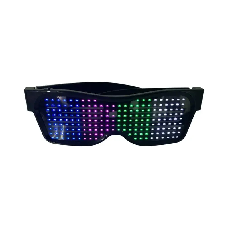 

Умные Bluetooth-очки CYL-APP с LED-подсветкой, многоязычные, с возможностью DIY-текста, RGBW, для рейв-вечеринок, музыкальных фестивалей, светящиеся эффекты
