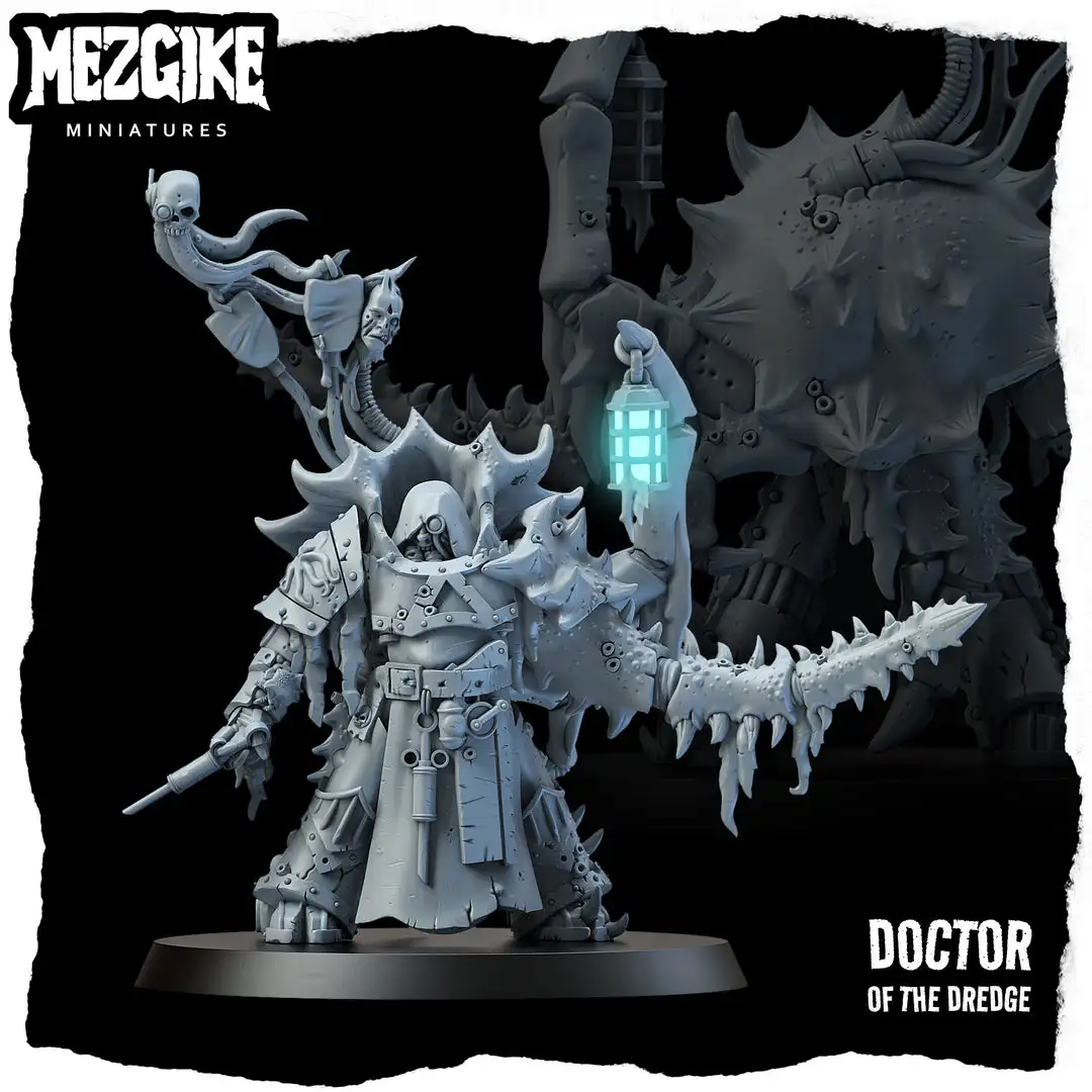 Heavy Dredge Lord Modellbausatz aus Resin, Wargame 28583 MEZGIKE Doctor of the Dredge, Sammlerfigur für Kriegsspiele