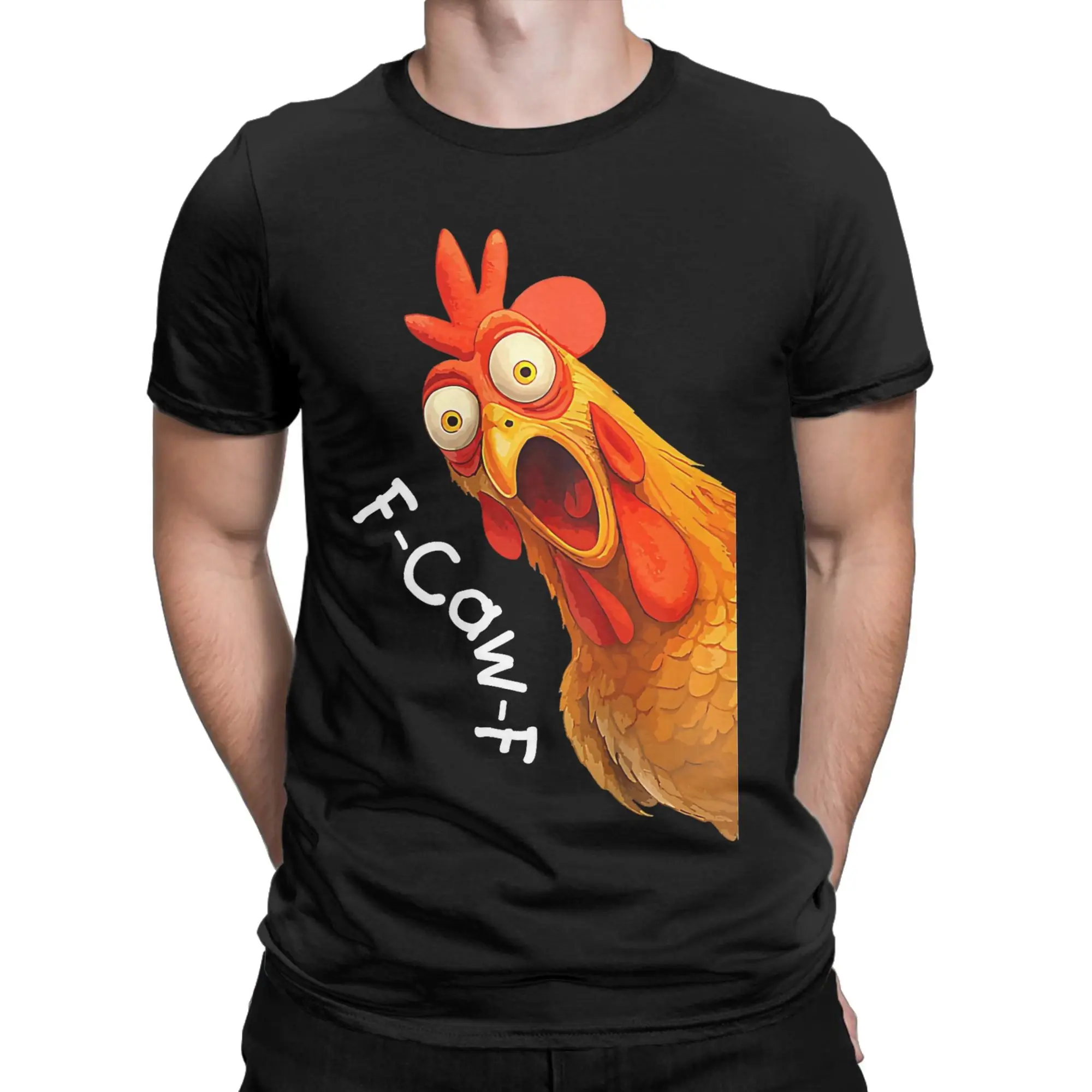 Funny F-Caw-F Chicken FCAWF Accessories Unisex T Shirt Pure Cotton Tee Printed  T-shirt Clothing