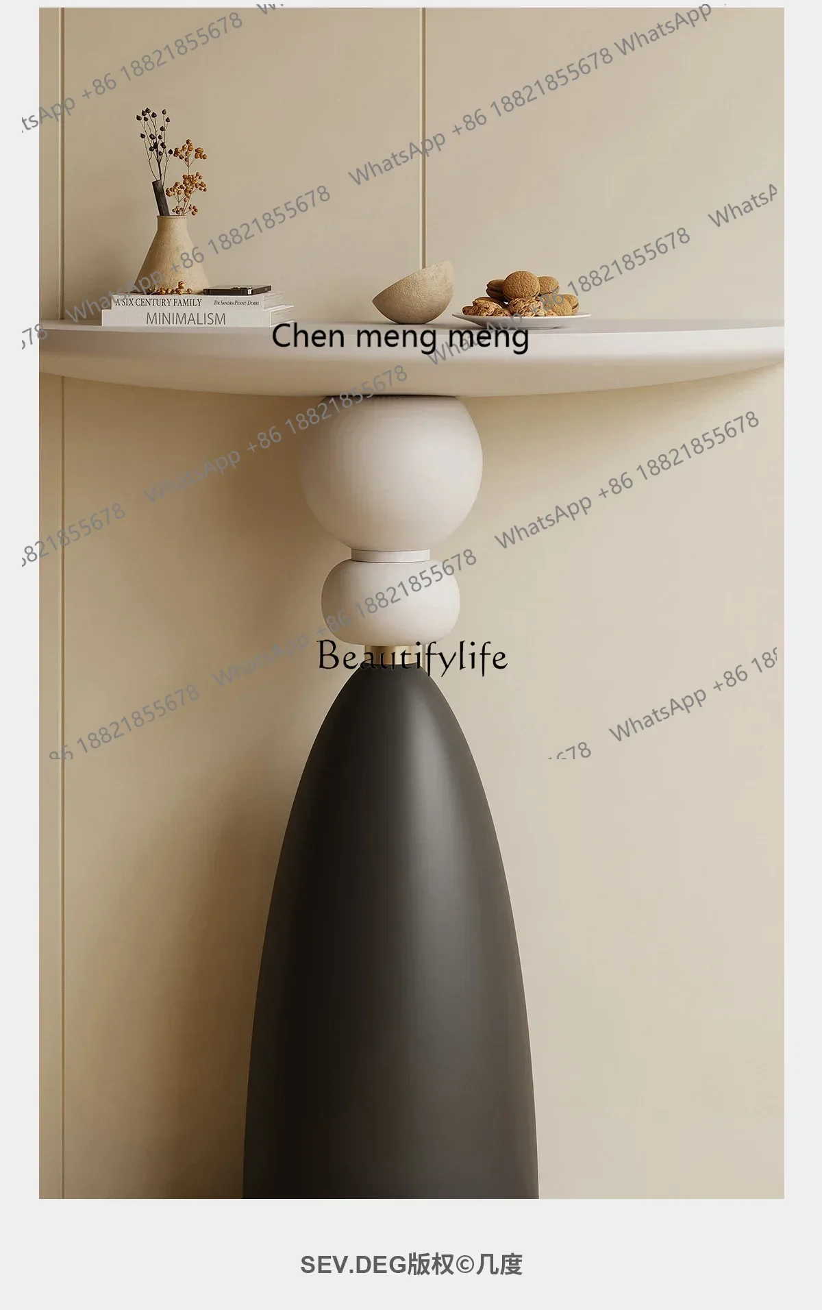 الوافدون الجدد طاولة مدخل إبداعية على الحائط رف مدخل ضيق فرنسي صغير الحجم ss 7304