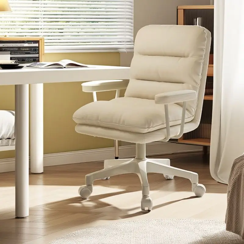 Silla de Oficina ejecutiva giratoria de diseño, sillón cómodo blanco, Silla ergonómica móvil para juegos, muebles de Oficina