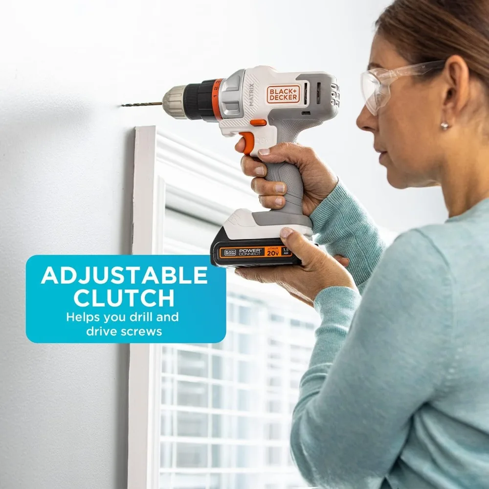 20V Cordless Drill and Driver Kit with White Design