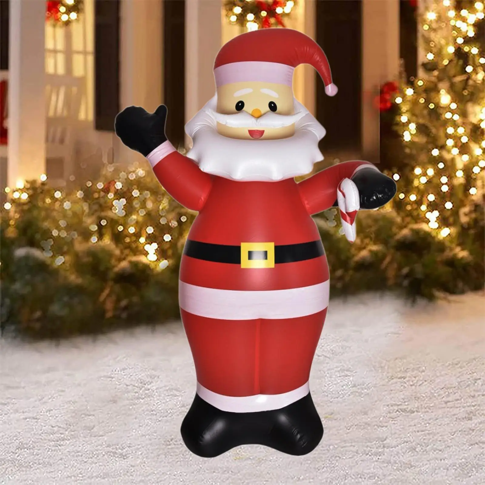 

2M PVC Xmas Props Christmas Inflatables Santa for New Year Outside Balcony