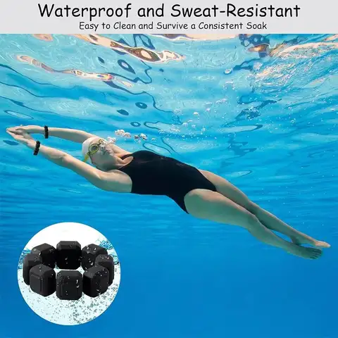 2pcs Practical Silicone Weight-bearing Bracelet Adjustable Wearable Wrist Ankle Weights Weight Gain Bracelet Swimming