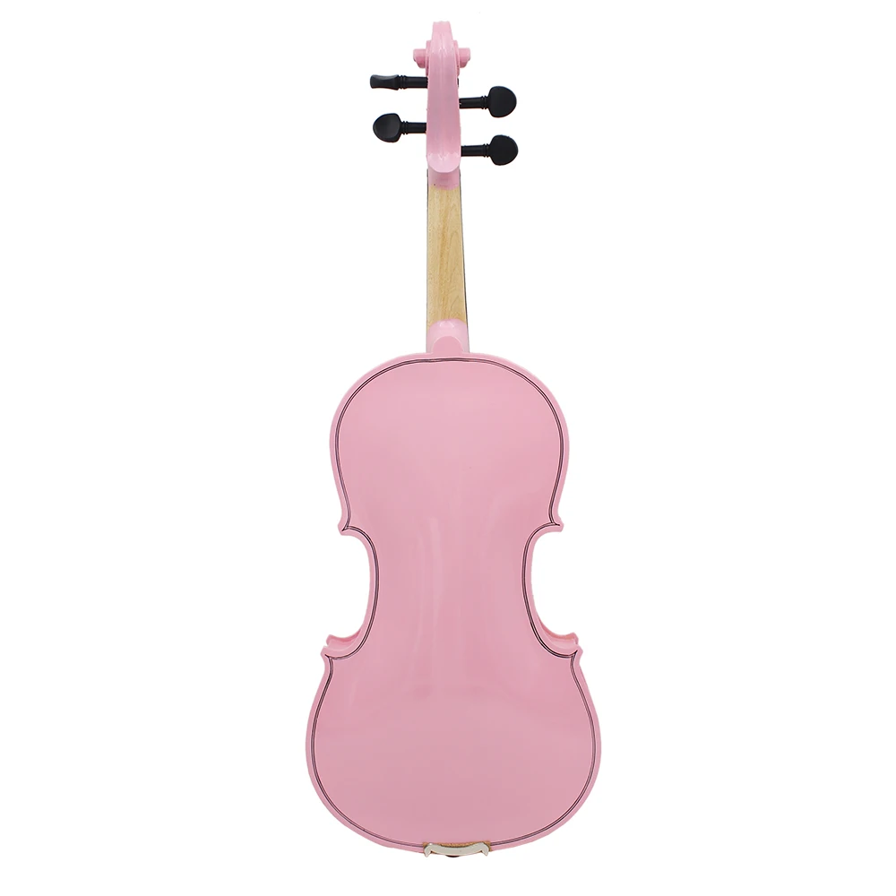 IRIN 4/4 Violin Pink Fiddle Suitable for Beginners Student Solid Wood Violin with Case Bow Professional String Instrument Violin