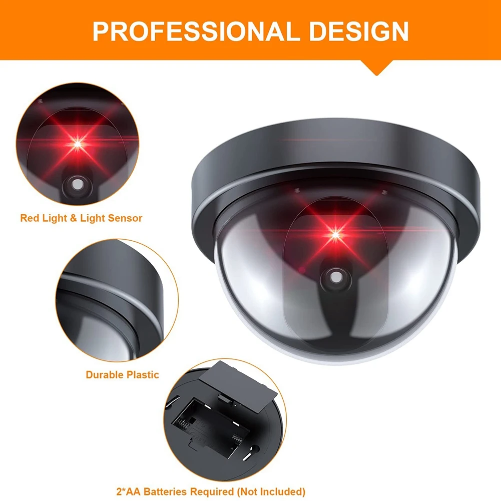 Picture 7: A601T- Dummy Security Camera,Fake Camera with Red LED Light,Realistic Wireless Surveillance System for Home Outdoor 4 Pack