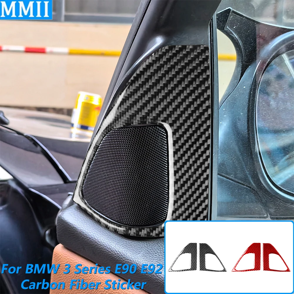

Декоративная накладка на панель динамиков передних дверей из карбона для BMW 3 серии E90 E92 M3 2005-2012, аксессуар для автомобиля, наклейка