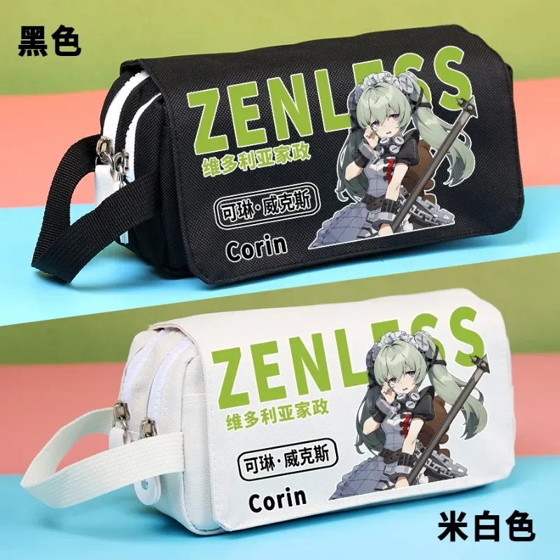 Juego Zenless Zone Zero Anime Cos Koleda Wise Belle Nekomiya Mana Corin, Etc. Estuche de lápices Unisex con estampado Simple, regalo