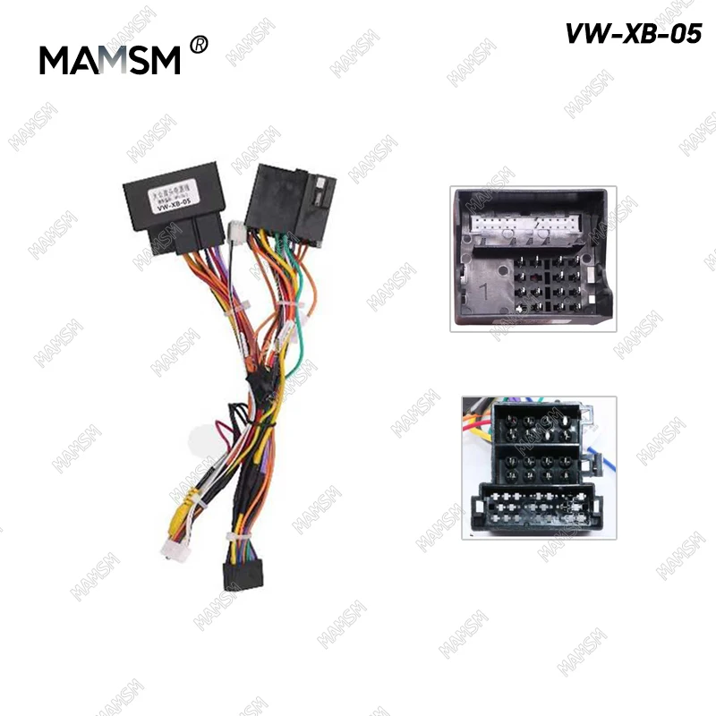 MAMSM Car 16pin Wiring Harness Adapter Canbus Box Decoder For Seat Leon Ibiza Arona Altea Android Radio Power Cable G-VW-RZ-58