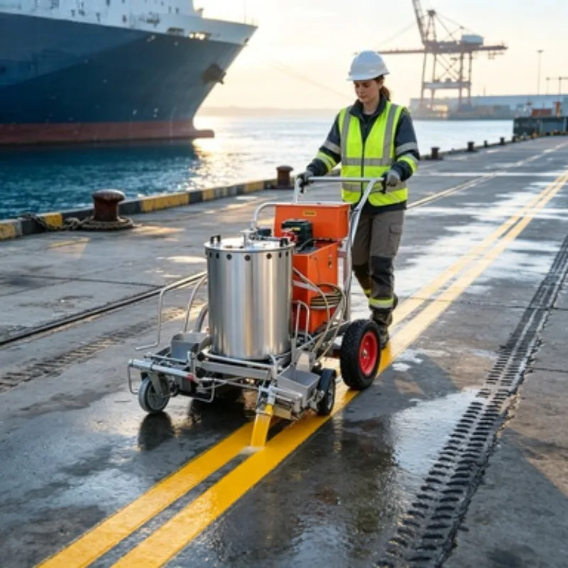 Good Price Road Line Marking Machine Continuous Operation Hand Push Cold Paint Sprayer for Parking Lot Traffic Roads