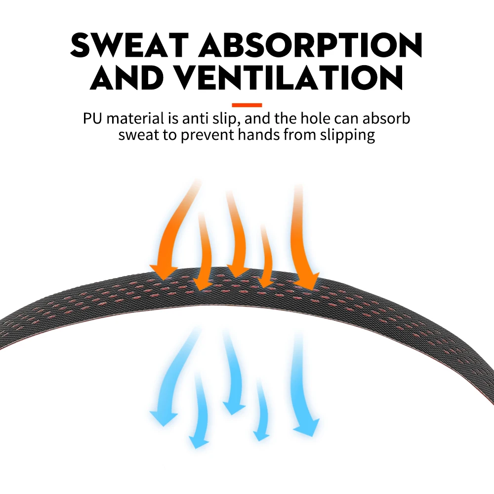 TOSEEK Bike Tape PU+EVA Bicycle Handlebar Tapes Ventilation Woave Leather Bicycle Accessories Road Bike Bar Tape Handlebar