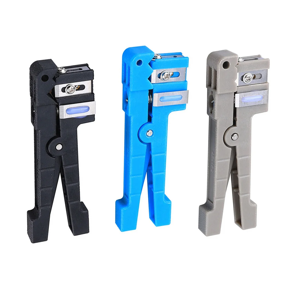 

1pc 45-165 Fiber Optic Stripper Fiberglass Jacket Sheath 45-163 Coaxial Cable Cutter Stripper Tool Adjustable Blades