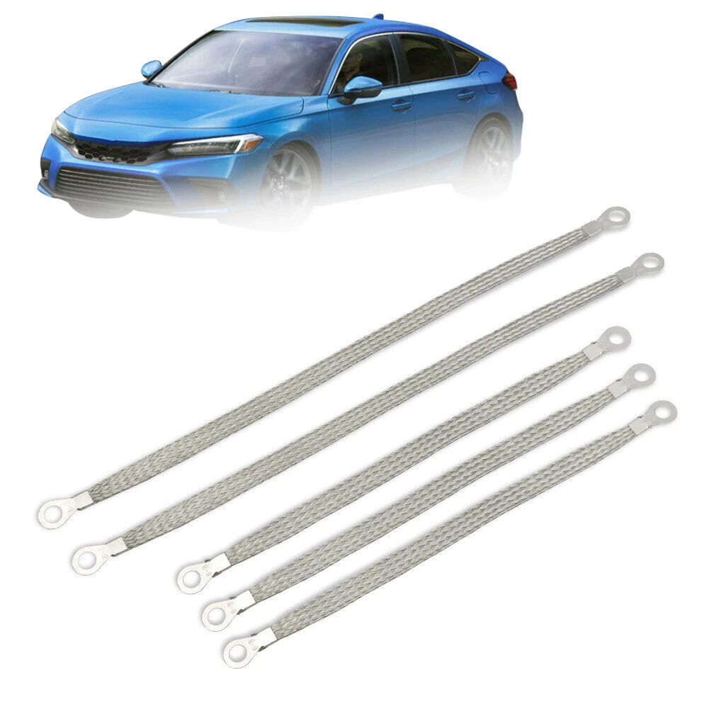 

Automotive Tools Engine Ground Strap Grounding Cable Straps Tinned Copper 10''X1/2''+13''X1/2'' For Ford High Quality