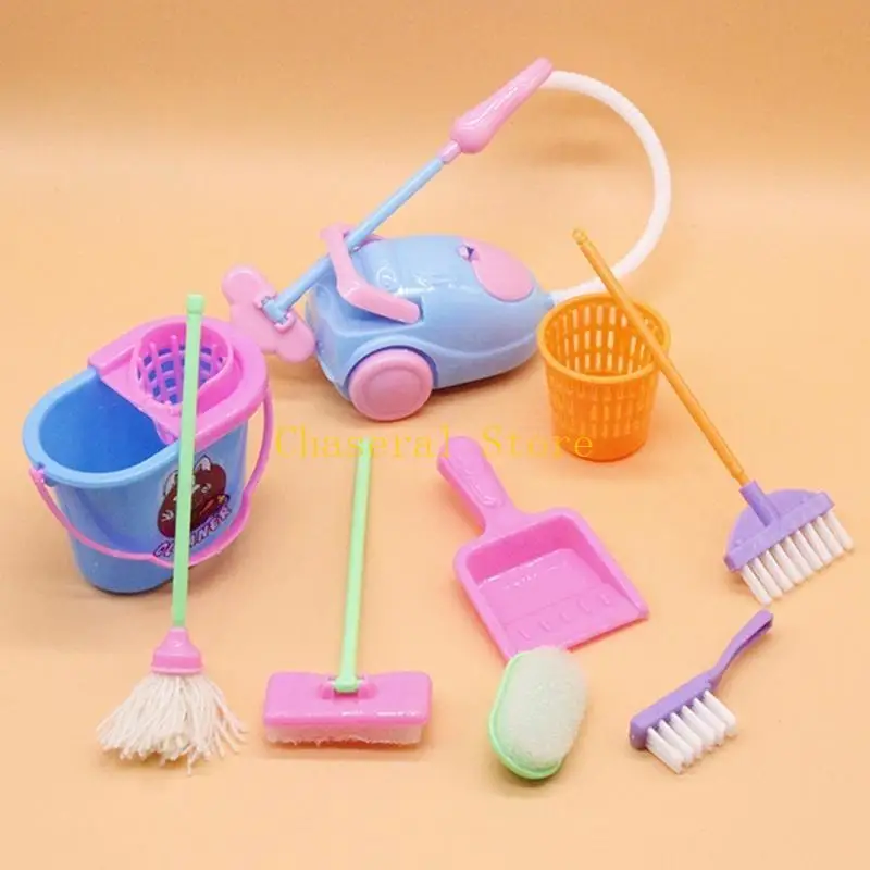 E7ce Kids Cleaning Set dành cho trẻ mới biết đi trường mầm non & giả vờ chơi đồ chơi nhà bếp đồ chơi Đồ chơi công cụ xây dựng đồ