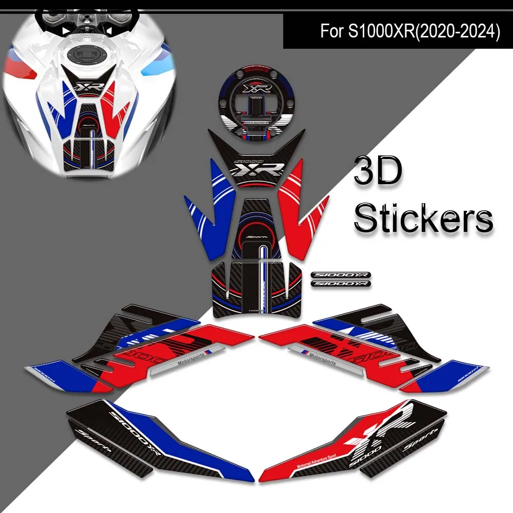 Motorfiets Accessoires Decals Voor Bmw S1000XR M1000 M1000XR 2020-2024 Fishbone Stookolie Tank Pad Bescherming 3D Stickers