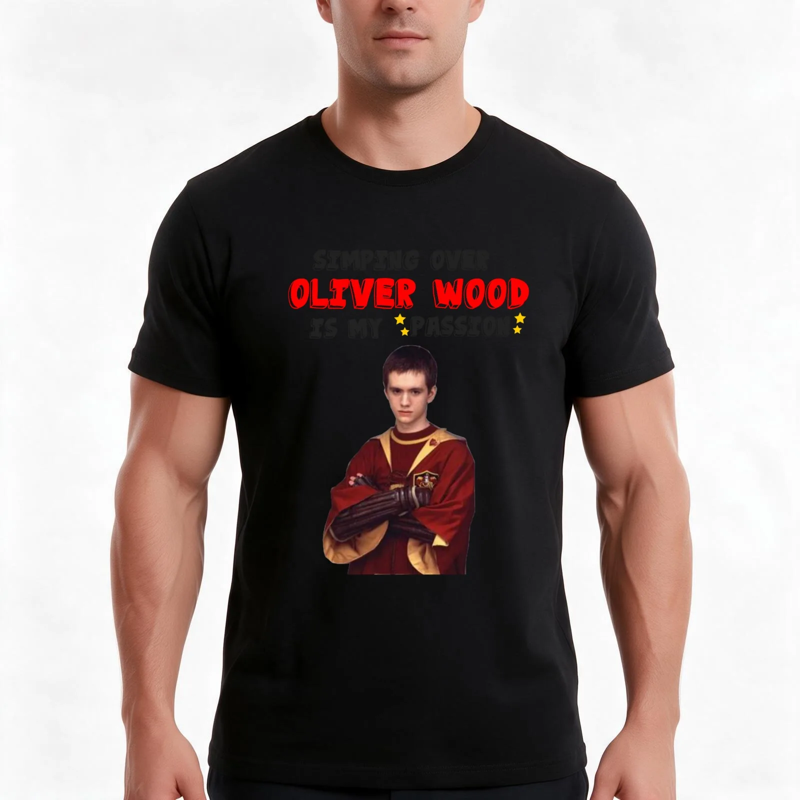 Oliver simp T-Shirt Summer Casual Cotton Tee Oversized Streetwear Tops Vintage Graphic Print Loose Fit Short Sleeve