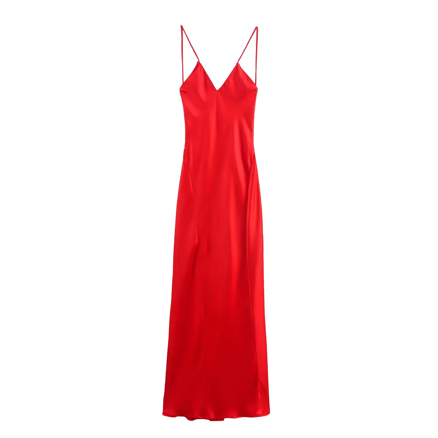 2025 New Women's Clothing European and American Style Fashionable Silk Satin Textured Lingerie-style Suspender Dress