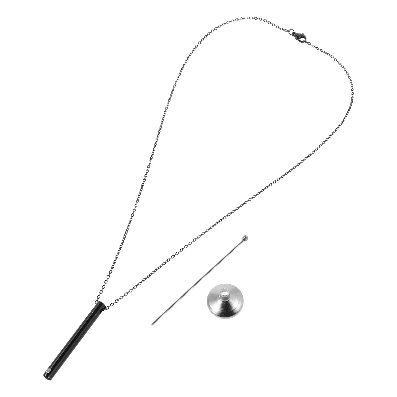 Stainless Steel Memorial Necklace for Pet Ashes – 3pcs Mini Keepsake Pendant Jewelry for Women
