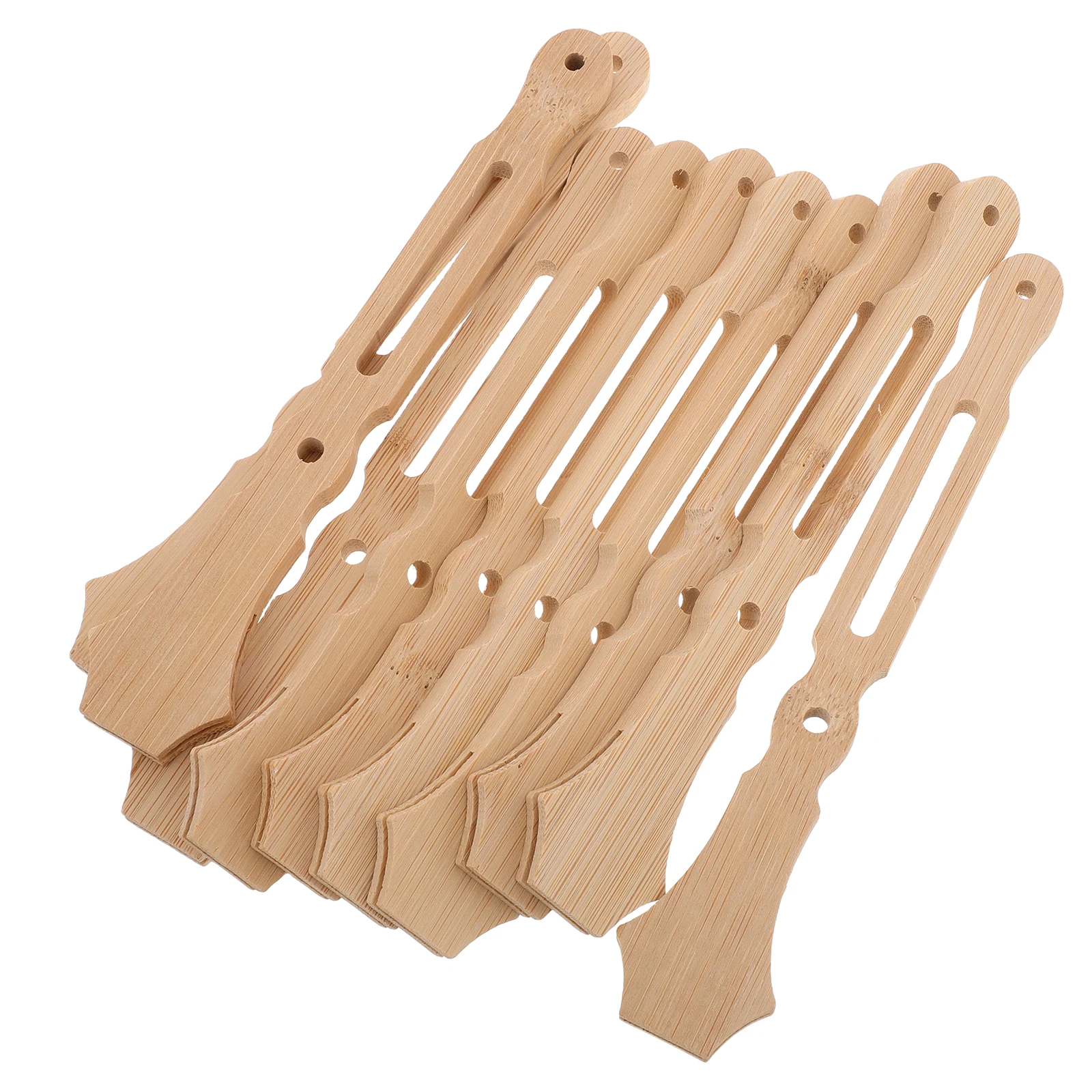 

10pcs Bamboo Fan Handle Craft Supplies Sturdy DIY Hand Fans Wedding Ready Classic Design Wooden Stick Accessories