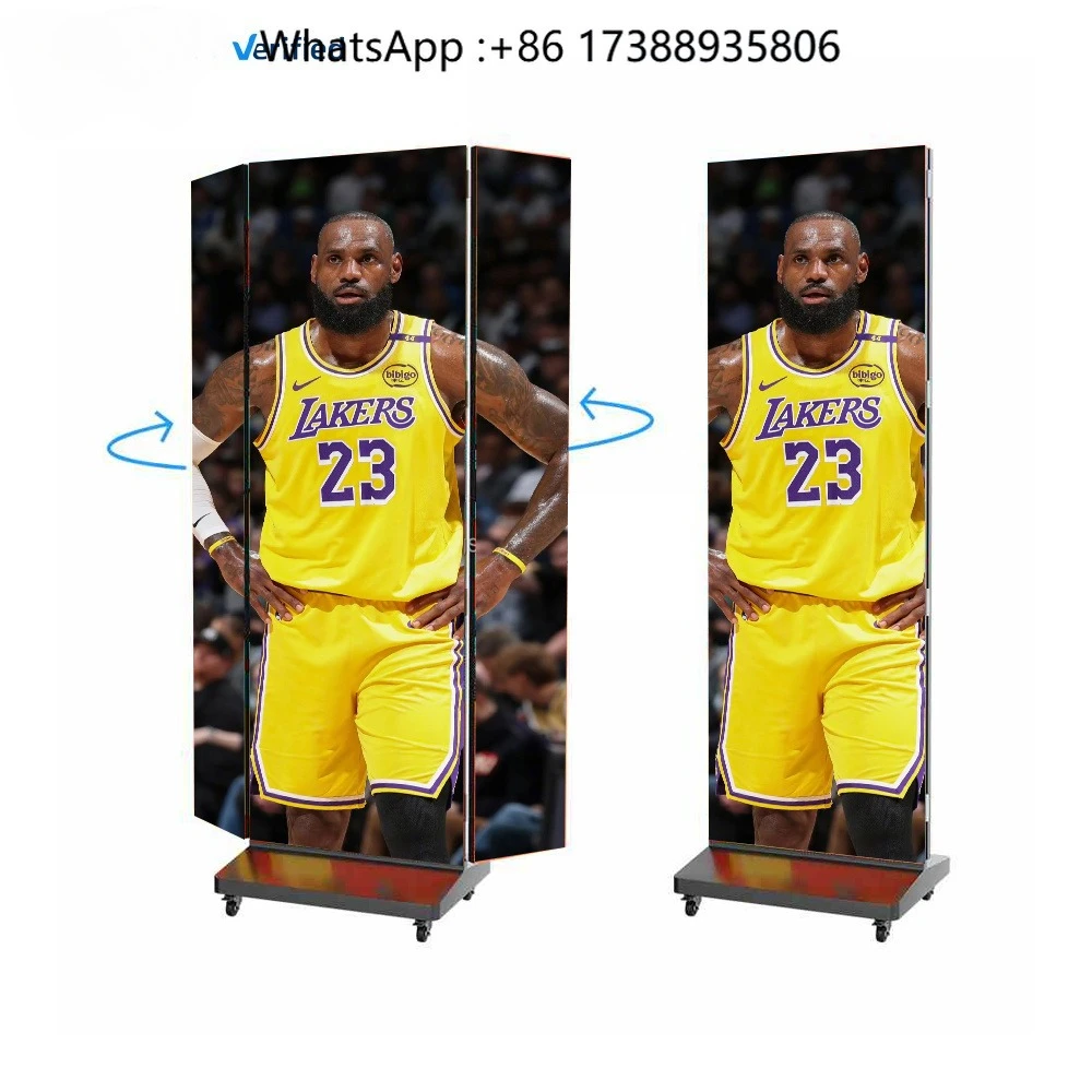 Indoor Digital Advertising Large Screen Board Shopping Mall Events Full-color GOBP1.86 Three-fold LED Poster Display Screen P3
