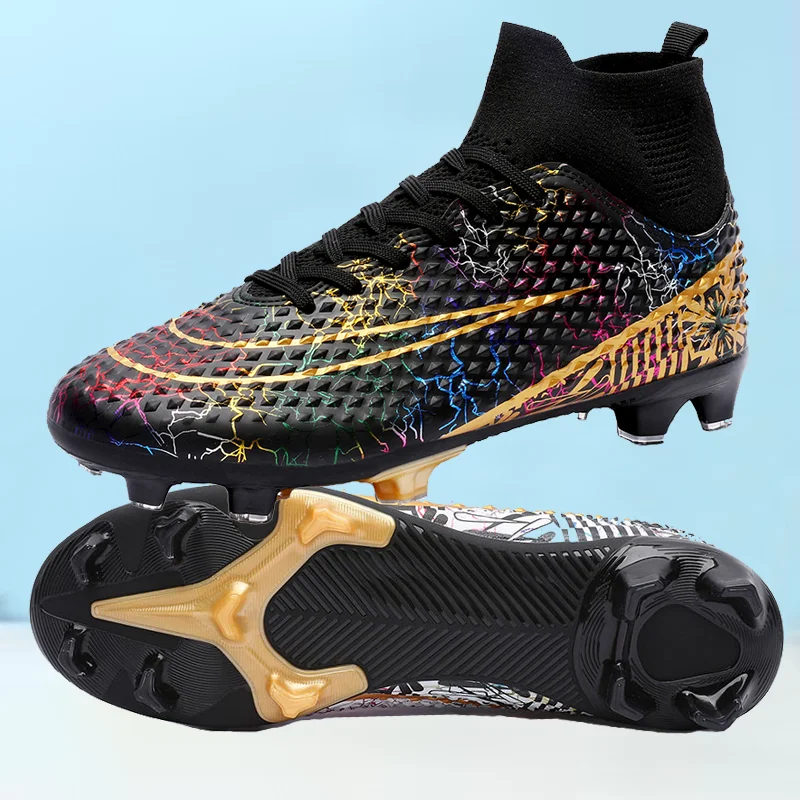 

Новые мужские футбольные бутсы для тренировок для мальчиков, спортивные футбольные бутсы для взрослых с длинными шипами, нескользящие бутсы, дышащие, удобные