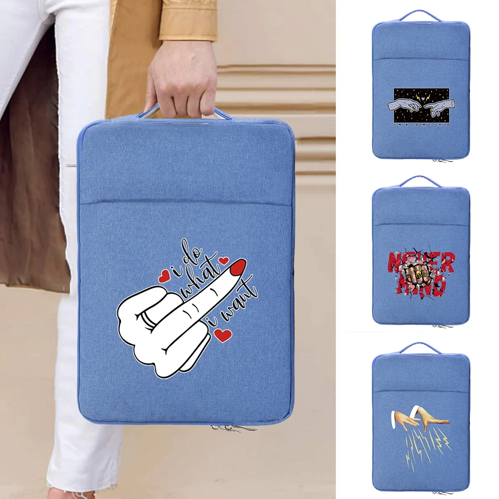 

Laptop Bag Sleeve 11 12 13.3 14 15.6 inch Notebook Cover Bag For Macbook Dell Asus Huawei Xiaomi Hand Series Print Laptop Case