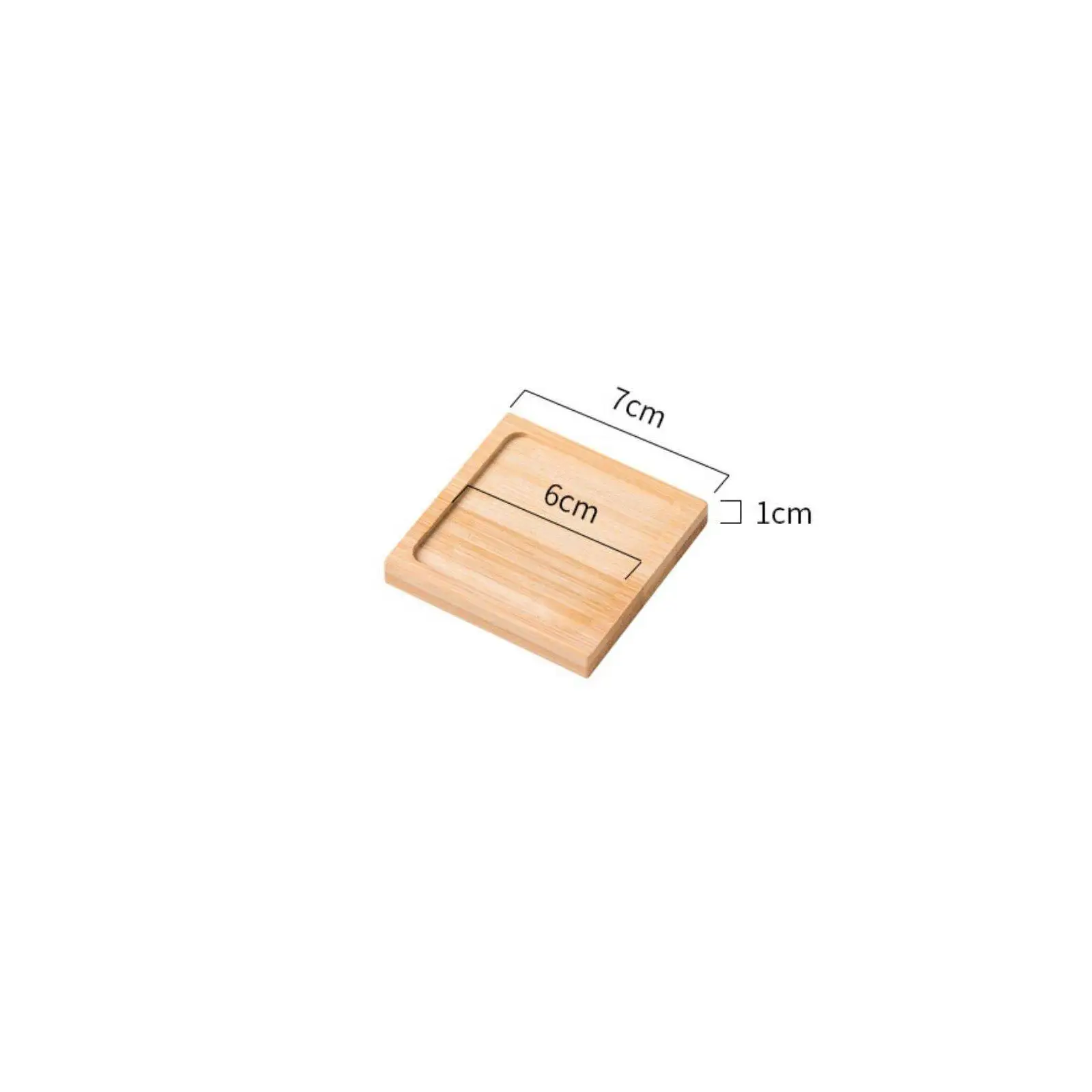 Bamboo Industrial Tray Minimalist Plant Saucer Geometric Base Square Round Options for Clean Windowsills and Desks