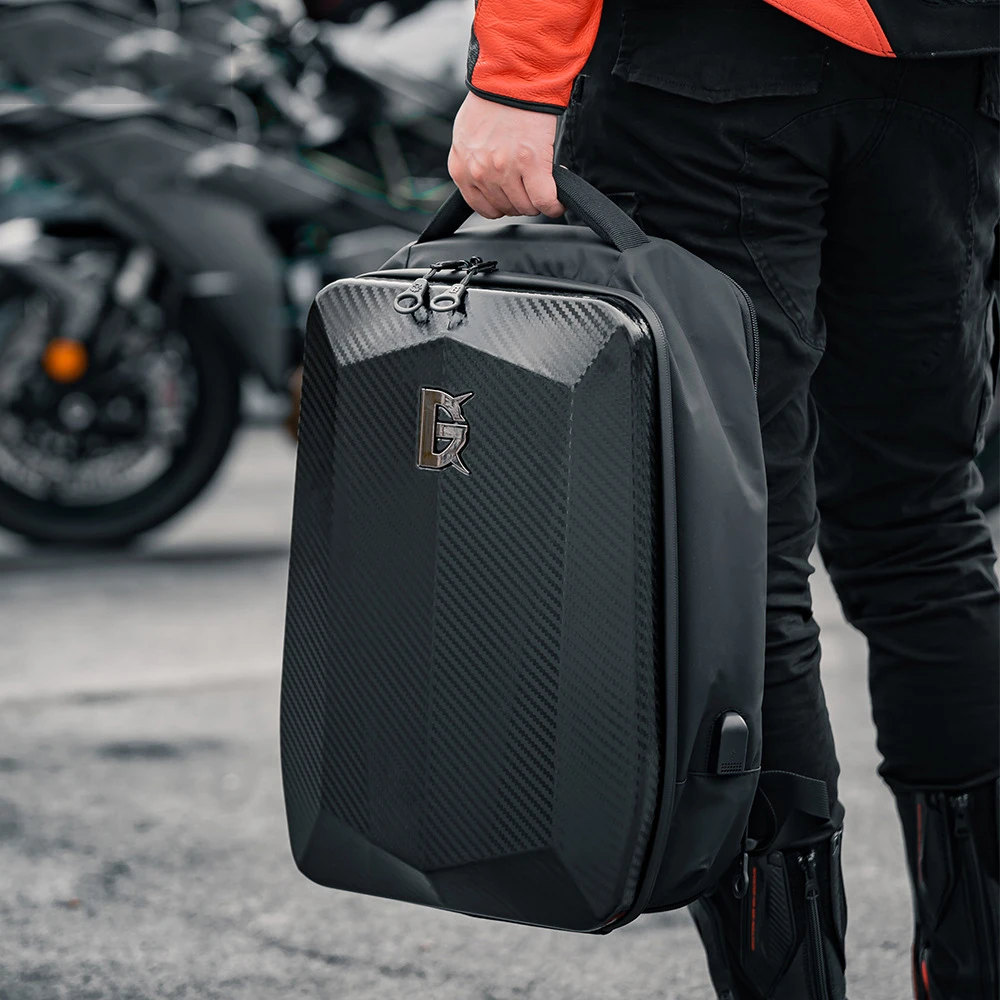 

Men Motorcycle Bag Waterproof Motorbike Backpack Motorcycle Helmet Backpack Luggage Moto Tank Bag Motorcycle Racing Bag Black