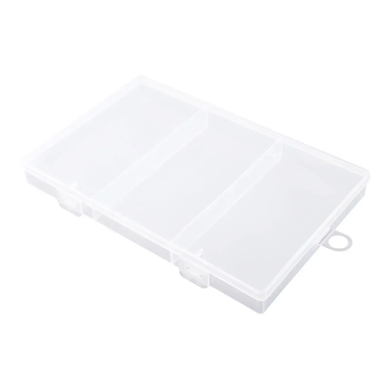3 Grids Plastic Clear Organizer Jewelry Fishing Gear Small Objects Storage Box Container Rectangle Box For Home Storage