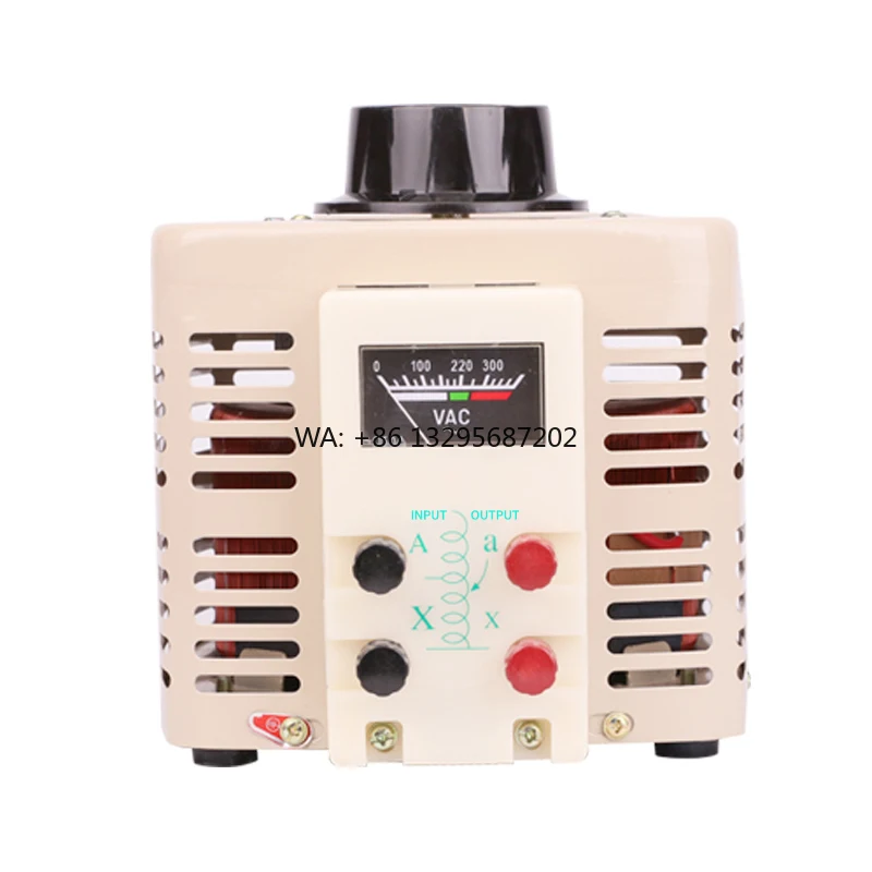 

Custom TDGC2-1KVA 0-300V Adjustable AC Voltage Regulator Single Phase 100% Copper Contact Machine Temperature Control for Home