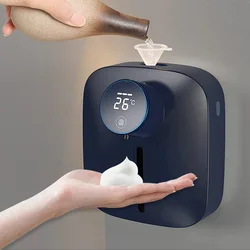 Soap Dispenser Wall Mounted Electric Foaming LED Display Non-contact Infrared Induction Soap Dispenser Liquid Dispenser