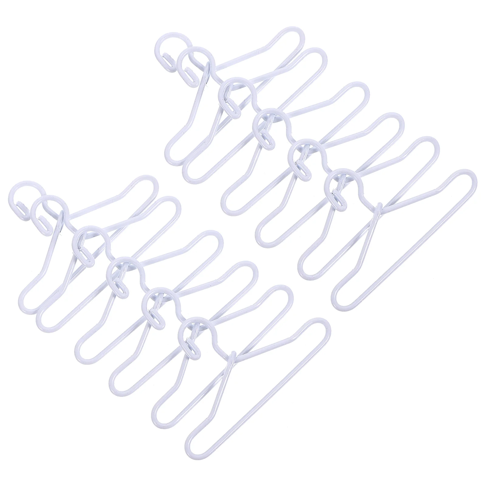 50 Pcs Mini Hanger Dress Coat Rack Clothing Baby Outfits Metal Clothes Reborn Accessories