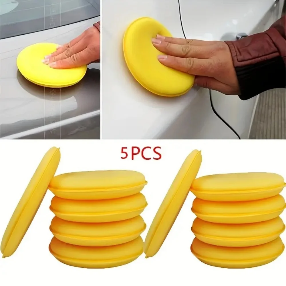 5/10Pcs Car Waxing and Polishing Sponge, High-Density Foam Application Pad, Used for Detailing and Curing, Car Wash Supplies.