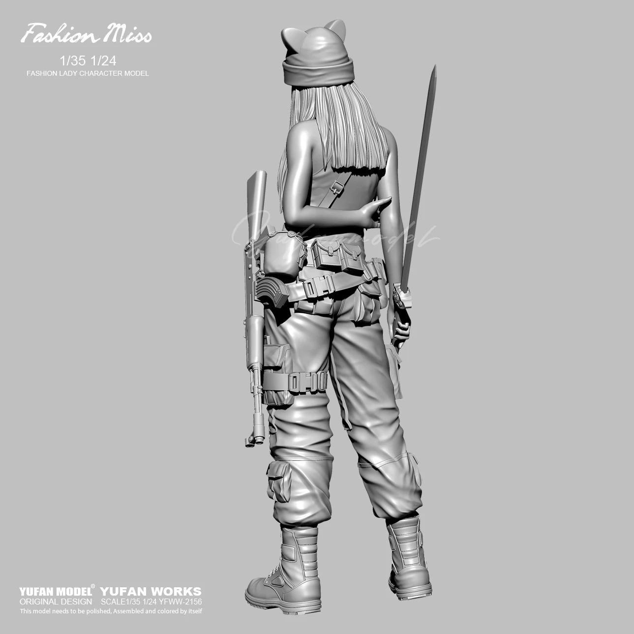 YUFAN MODEL Resin figure model kits DIY toy colorless and self-assembled YFWW-2156