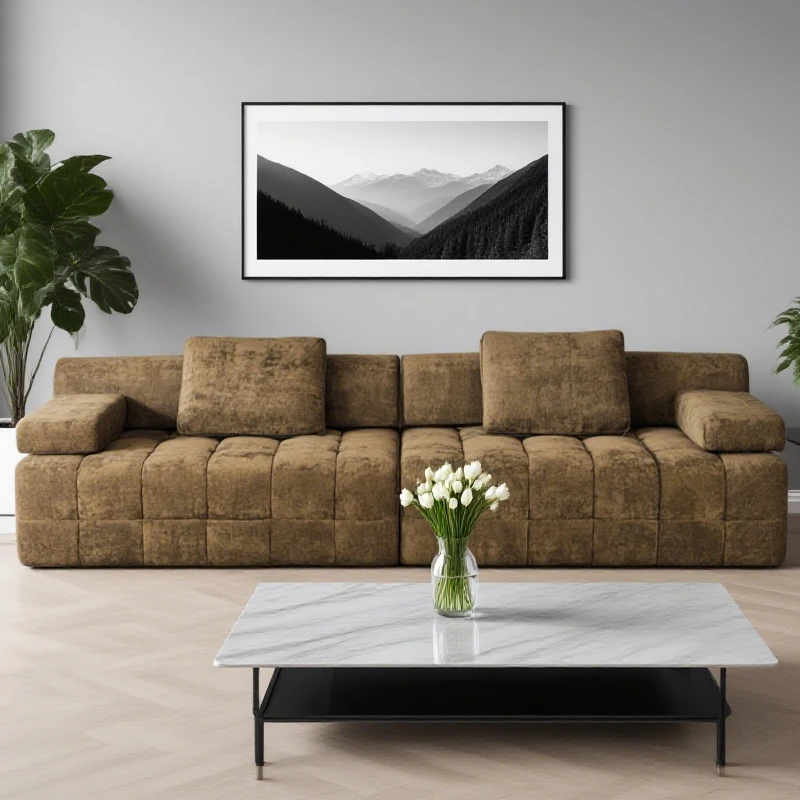 @#Outdoor Modular Compression Couch Breathable Fabric Sponge Filling Vacuum Packed Garden Living Room