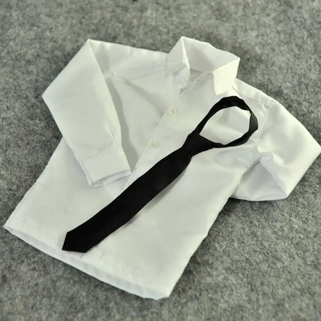 1-6-action-figure-suit-set-black-white-shirt-pants-tie-cotton-outfit-clothing-for-model-display-accessories