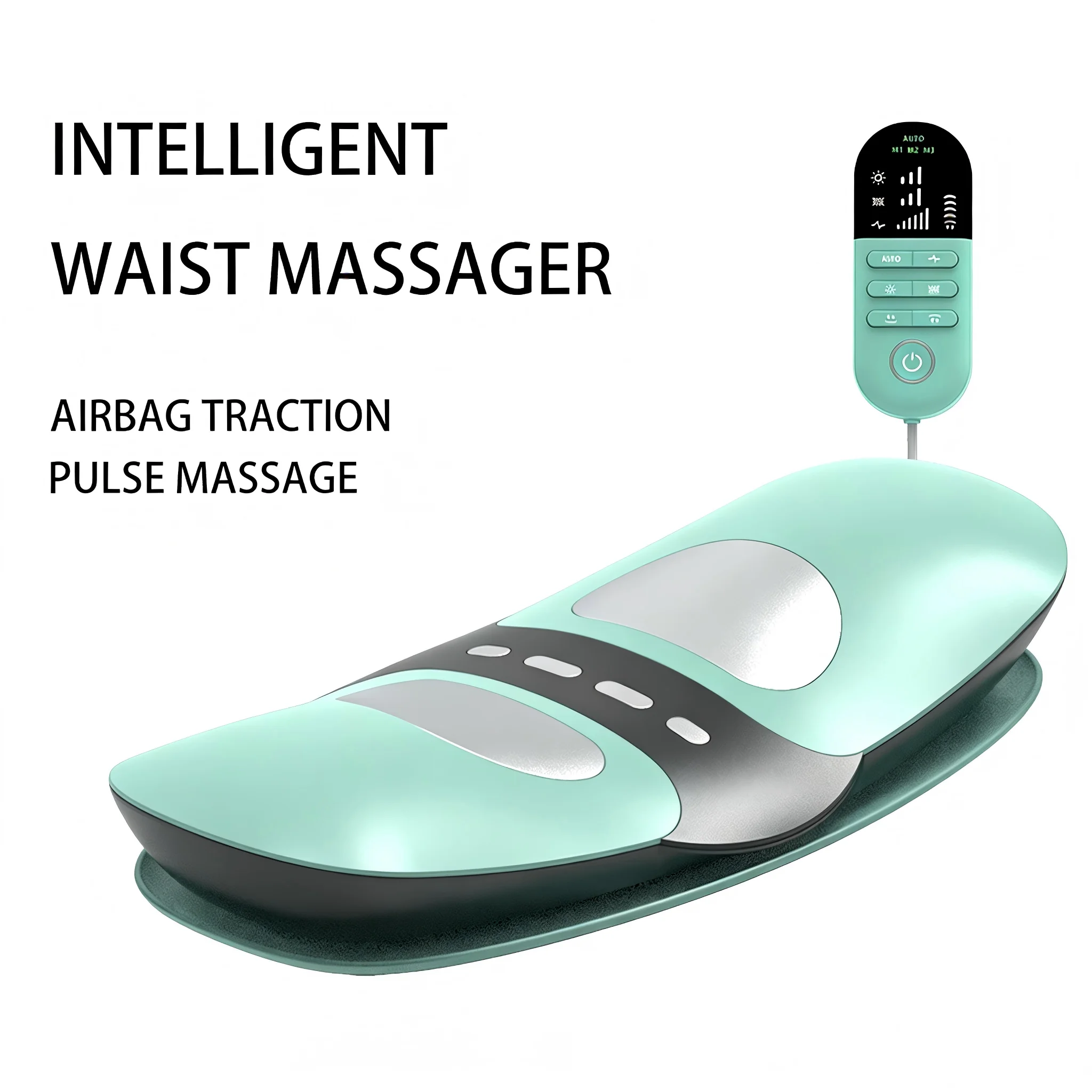 

Electric Waist Massager Adjustable Pulse Vibration Lumbar Traction Device Spine Support Back Stretcher for Home Office Use