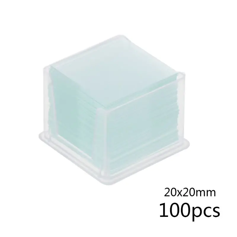 M6CF Coverslip Slides Lab Supplies Square Microscope Cover Glass Set School Lab Tool