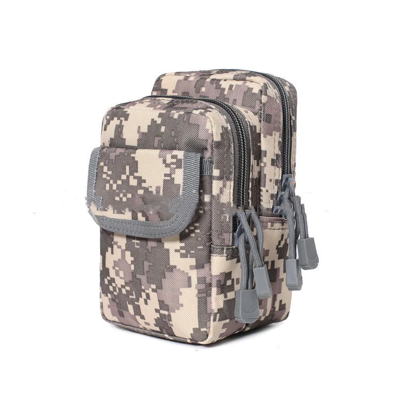 Riñonera de camuflaje para hombre, bolsa colgante multifuncional para deportes al aire libre, informal, para correr, impermeable, para teléfono móvil