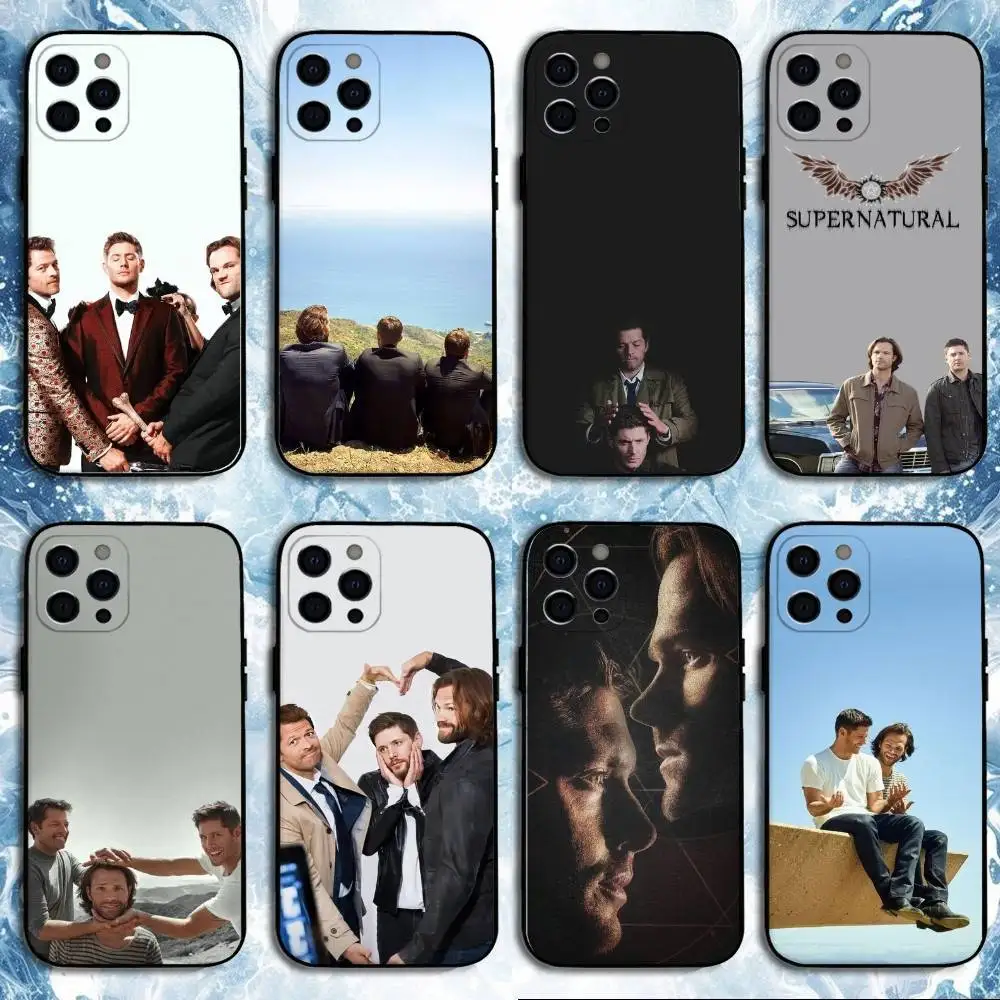 

Cool S-Supernatural TV Series Phone Case For iPhone 16,15,14,13,12,11 Plus,Pro Max, Soft Silicone Black Cover