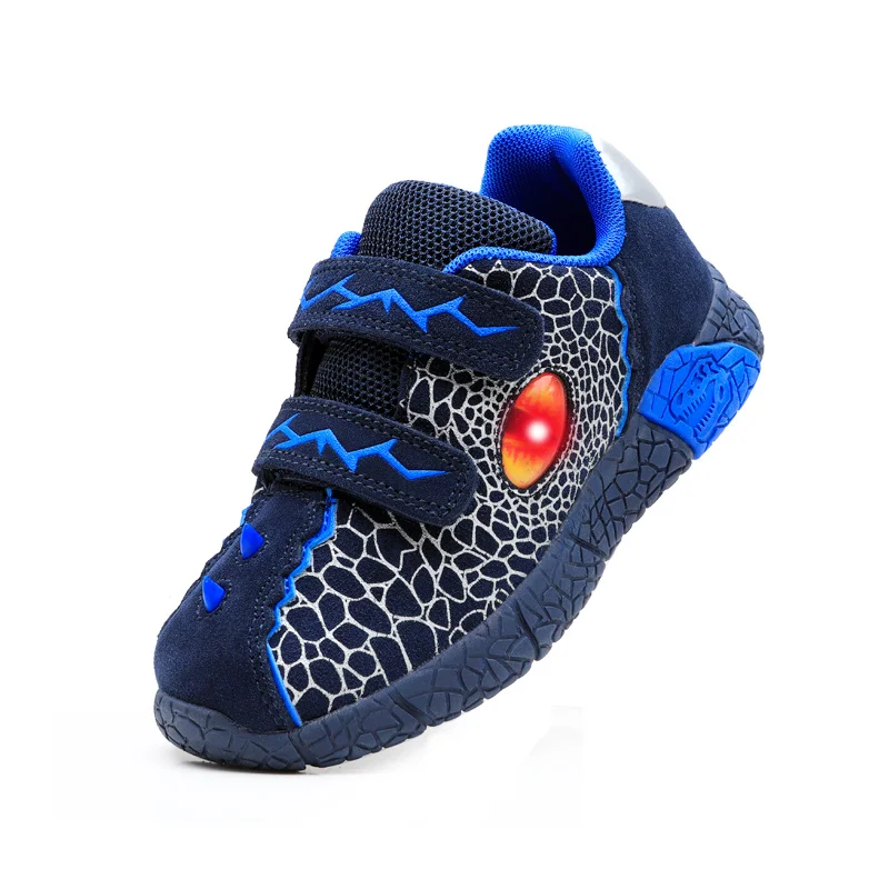 EXDINO Kids LED Spring Autumn Flashing Footwear 3-6Y Boys Little Children Light Up Glowing Sneakers Casual Running Sports Shoes