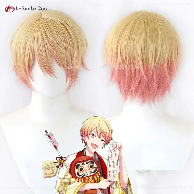 2025 Tenma Tsukasa Cosplay Gradient Tms Heat Resistant Hair Tks Anime Wigs + Wig Cap