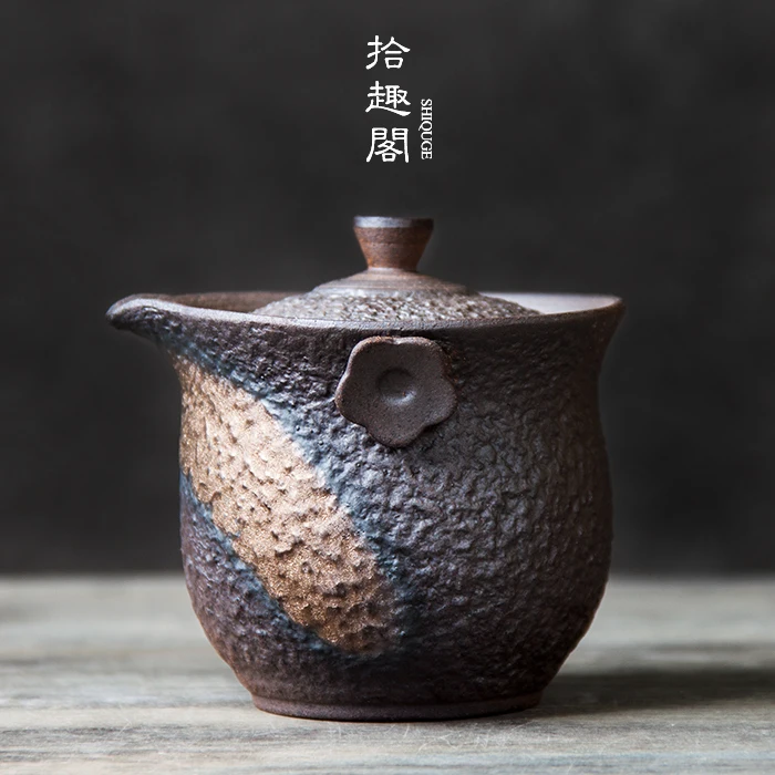 Antique Gilded Pu'er Zen Style Earthenware Can Nourish The Hand And Hold Pot