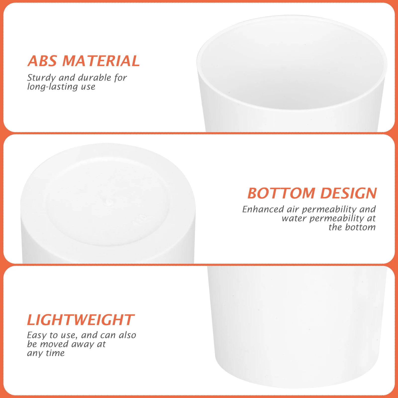 

5 Pcs Creative Flower Pot Set Large Diameter Plastic Gardening Nursery Pots Plants Container Accessories